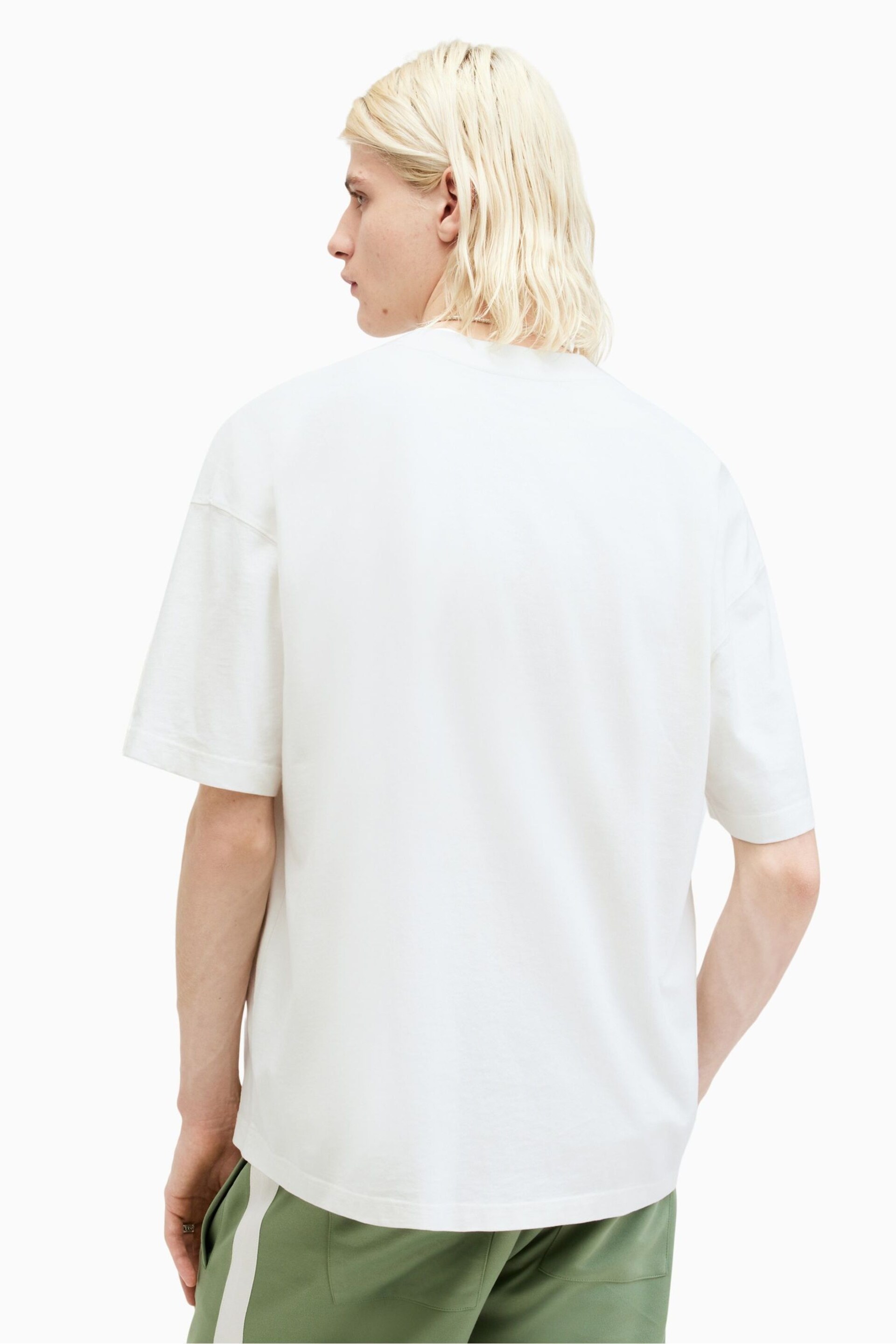 AllSaints White Fest Crew Neck T-Shirt - Image 6 of 7