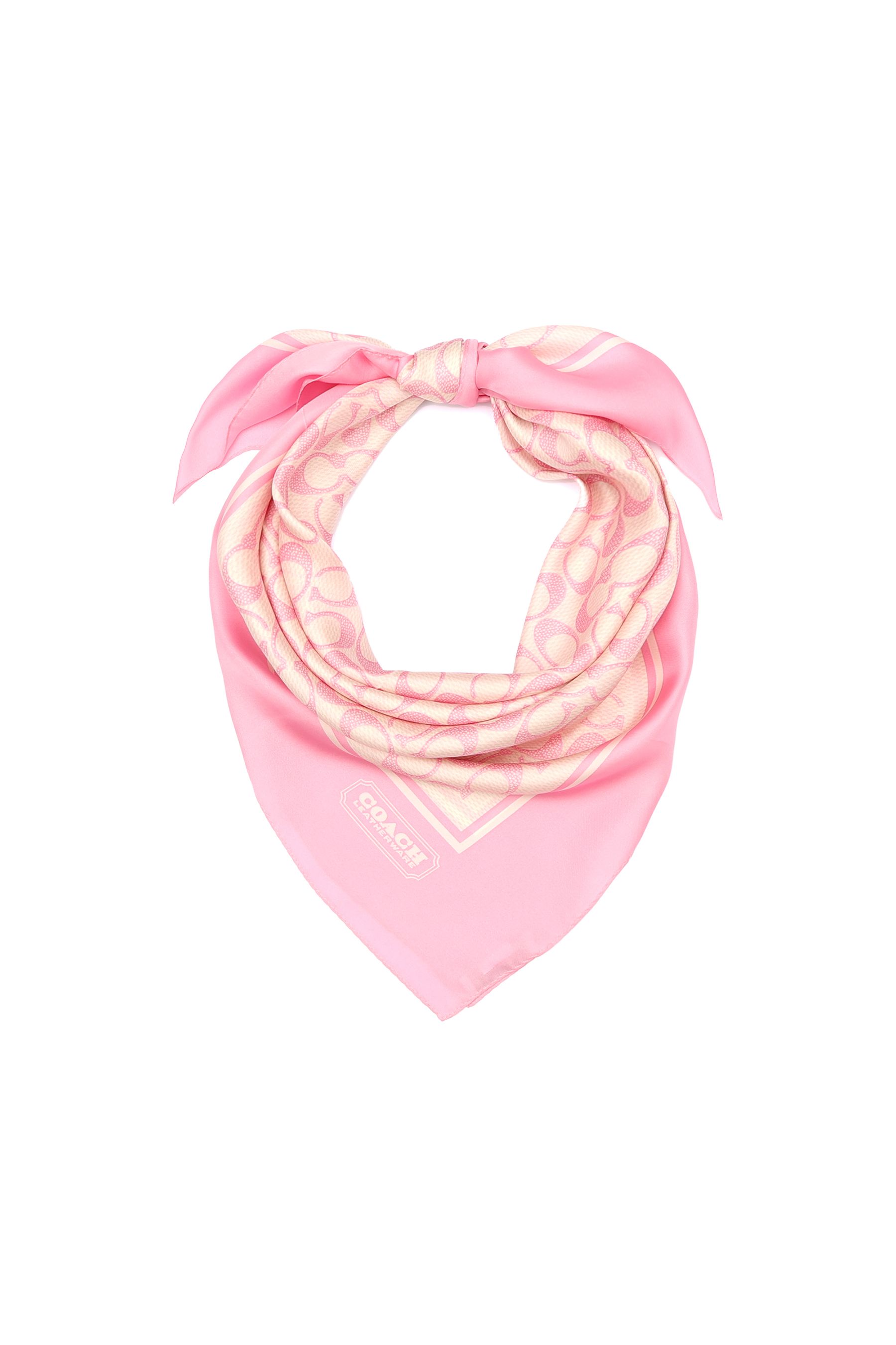 Coach silk square scarf discount