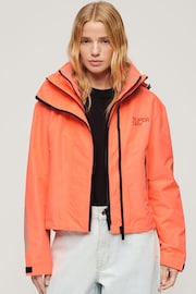 Superdry Pink Hooded Embroidered SD Windbreaker Jacket - Image 1 of 4