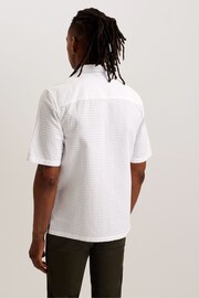 Ted Baker White Textured Geo Oise Shirt - Image 5 of 6