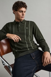 Fred Perry 100% Cotton Vertical Stripe Knitted Polo Shirt - Image 5 of 7