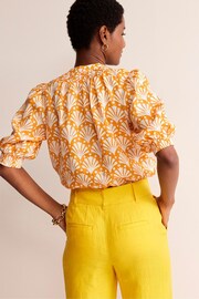 Boden Yellow Ada Linen Top - Image 4 of 5