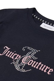 Juicy Couture Classic Fit Girls Diamante T-Shirt - Image 7 of 7