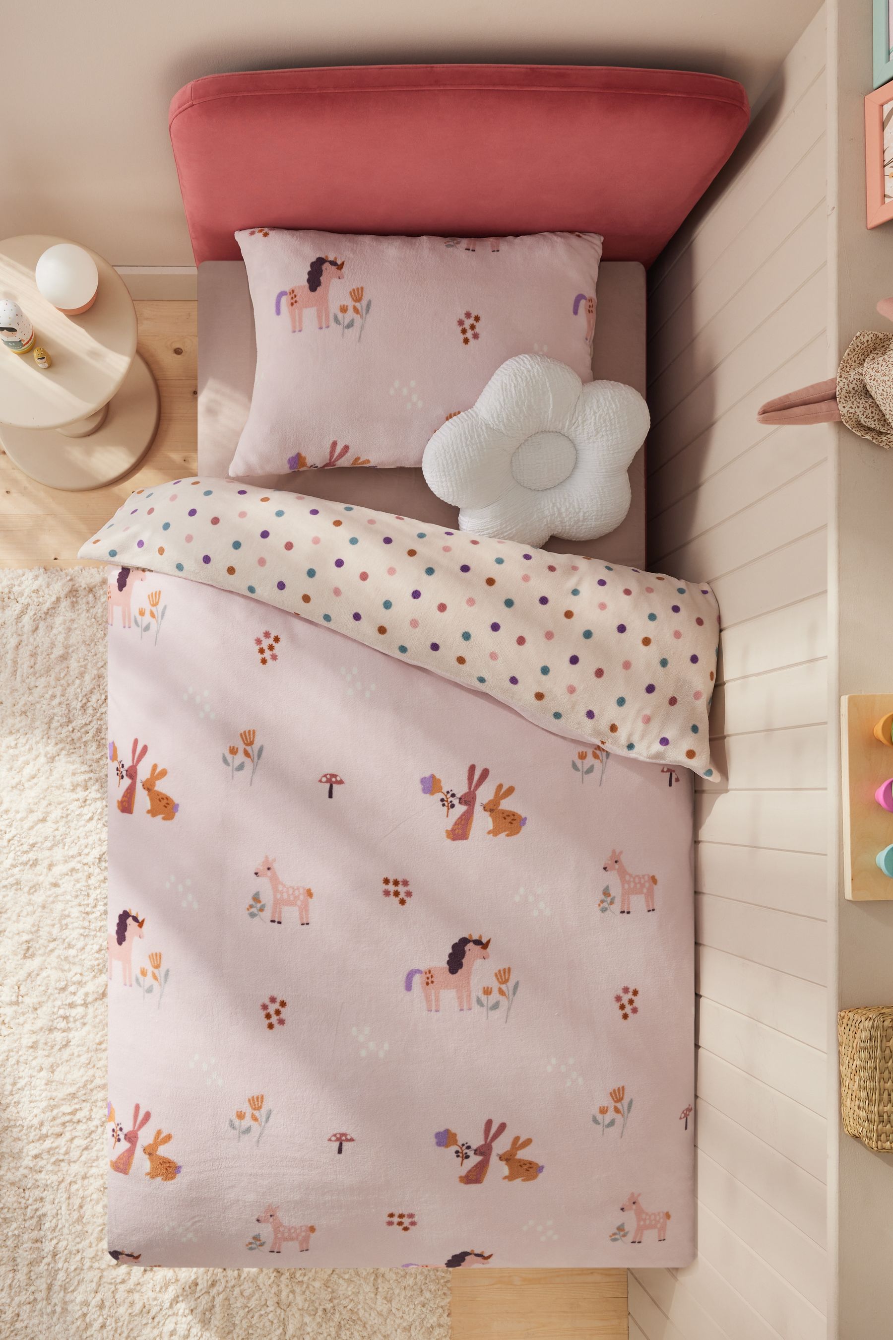 Fleece unicorn bedding clearance