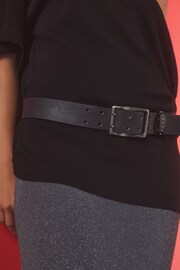 Black Premium Casual Burnished Belt - Image 3 of 6