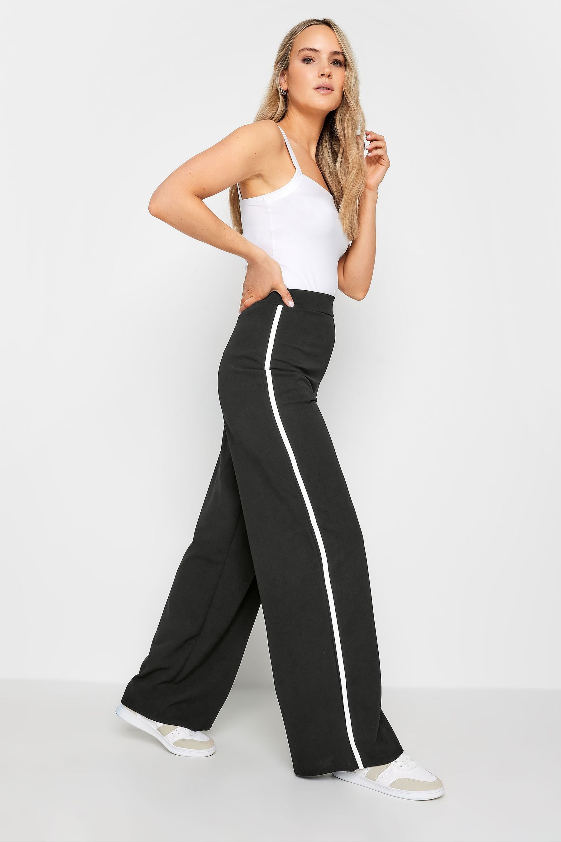 Womens trousers with side stripe top
