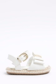 River Island White Girls White 3D Bow Espadrille - Image 1 of 4