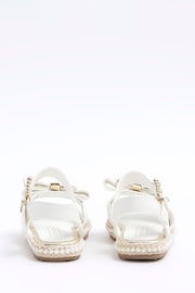 River Island White Girls White 3D Bow Espadrille - Image 2 of 4