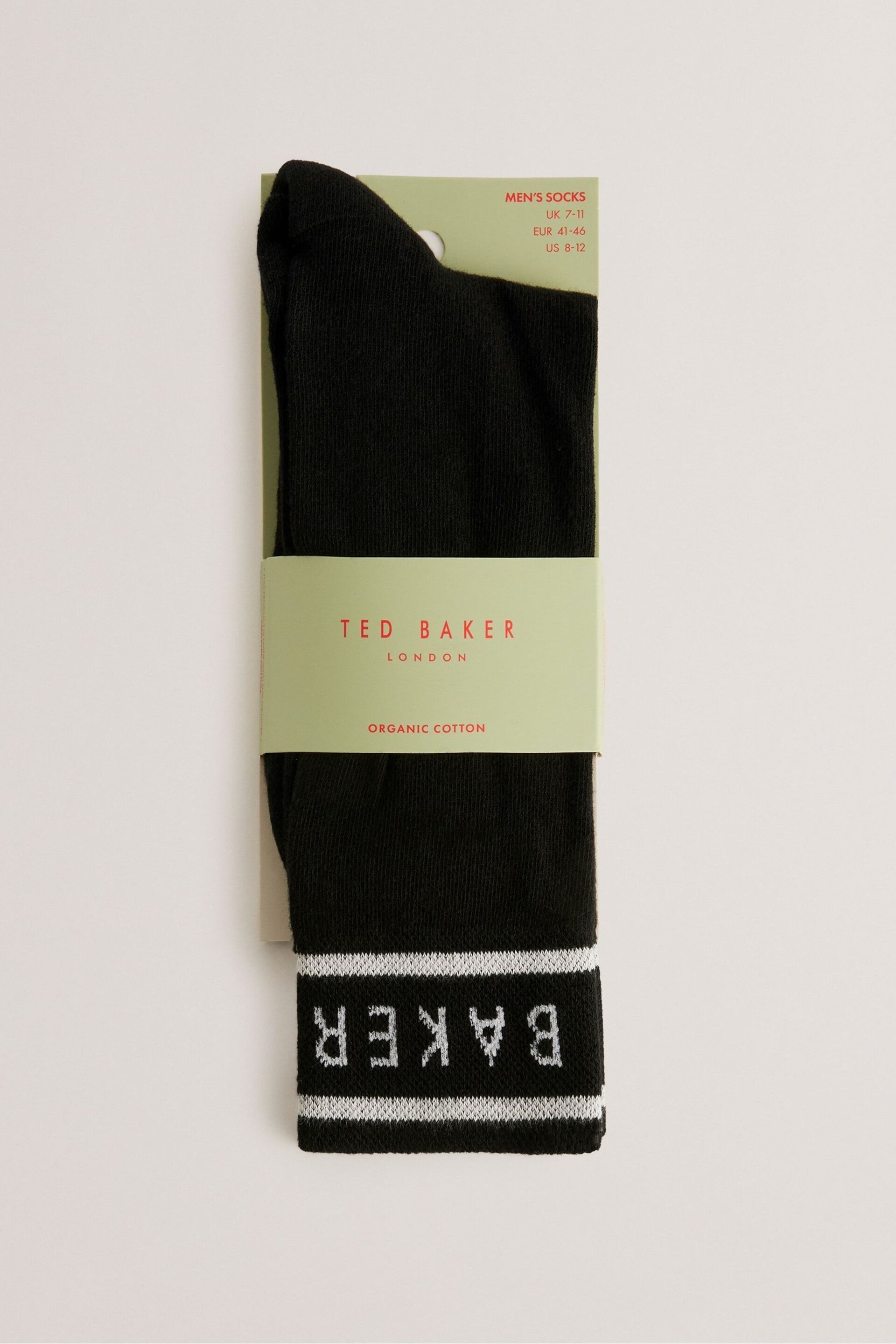 Ted Baker Black Sokkbbb Branded Socks - Image 1 of 3