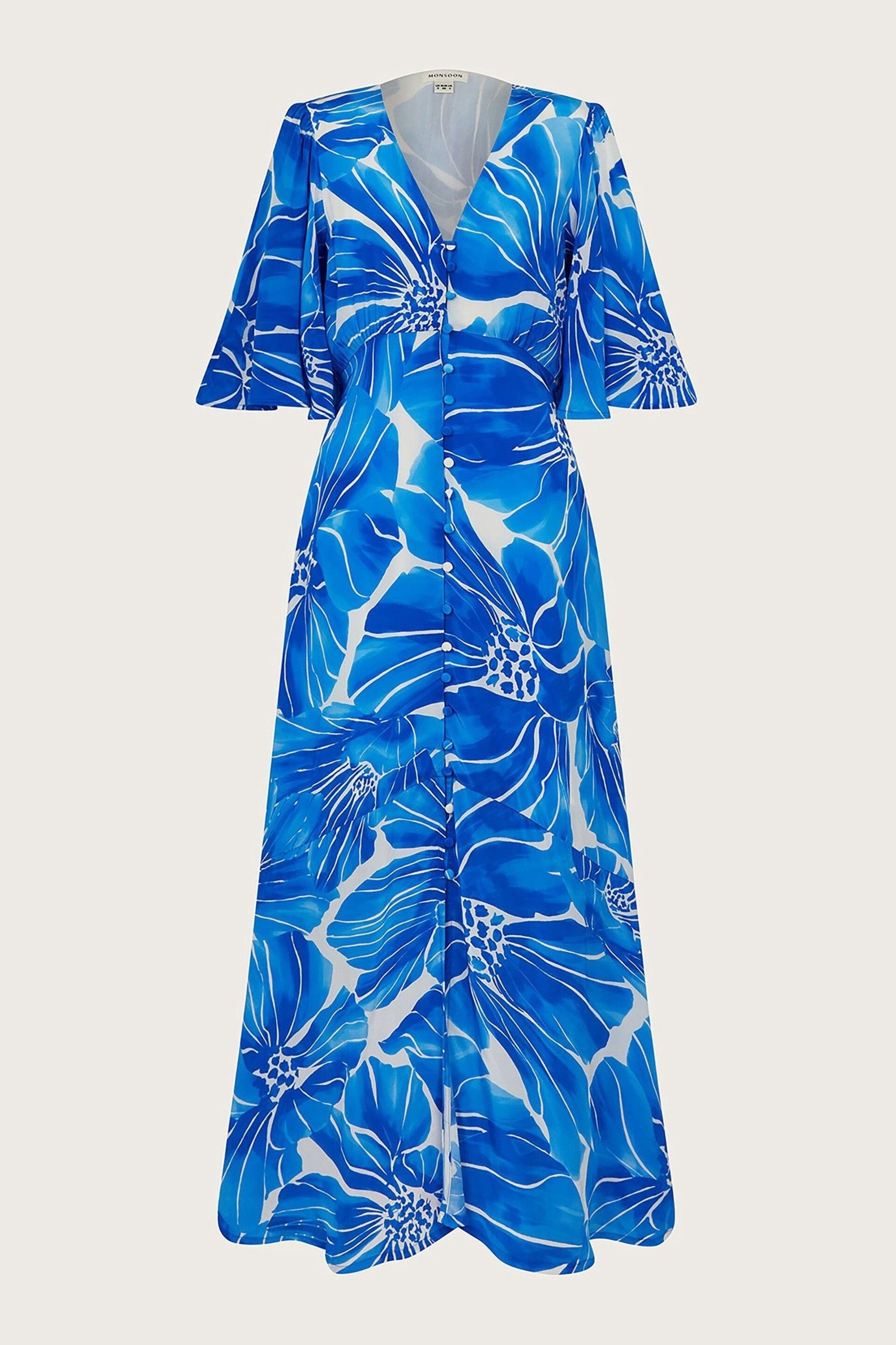 Monsoon Blue Maura Floral Tea Dress - Image 5 of 5