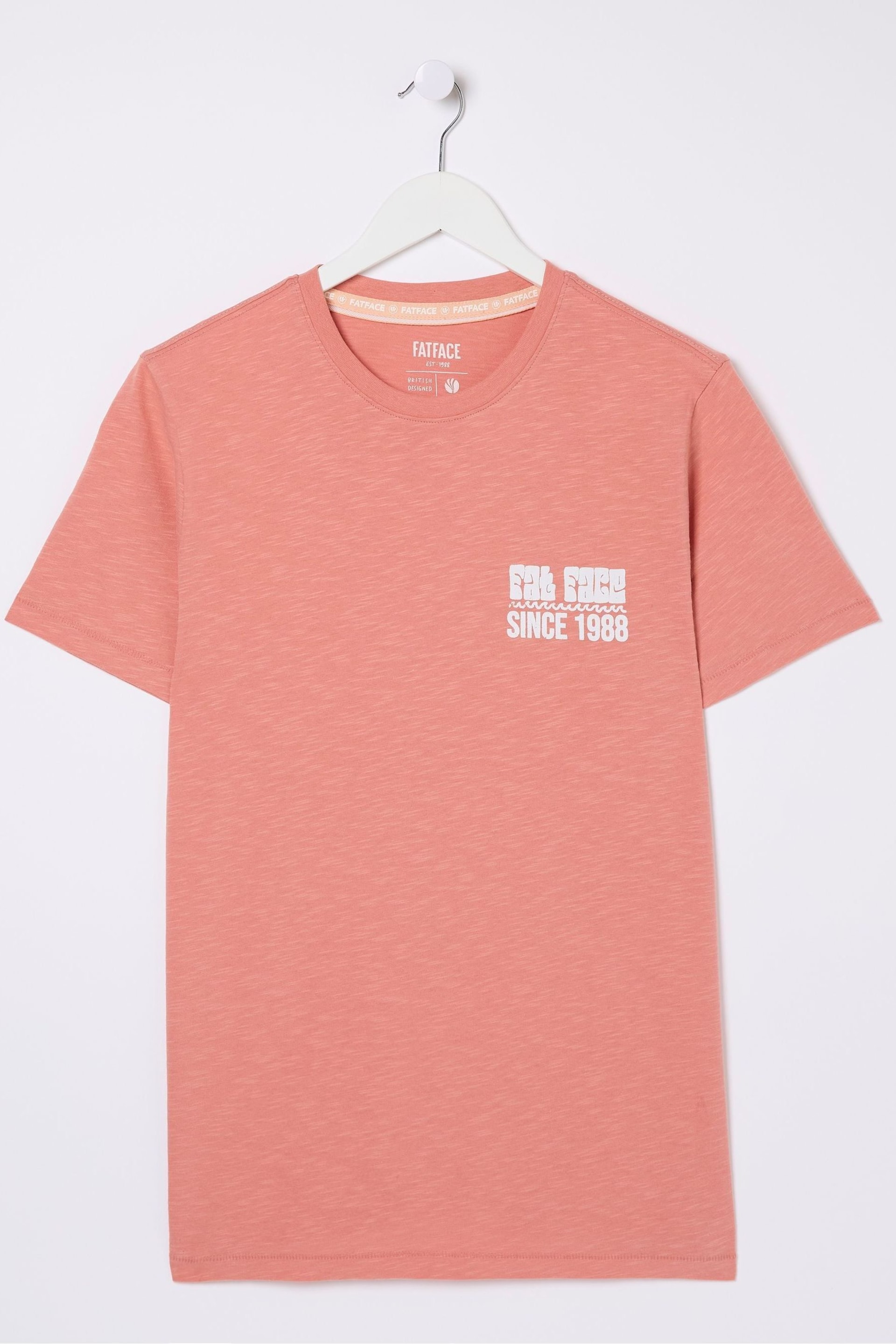 FatFace Orange Sea La Vie T-Shirt - Image 6 of 7