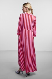 YAS Pink Maxi Length Shirt Dress - Image 2 of 3
