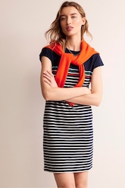 Boden Blue Stripe Leah Jersey T-Shirt Dress - Image 1 of 5