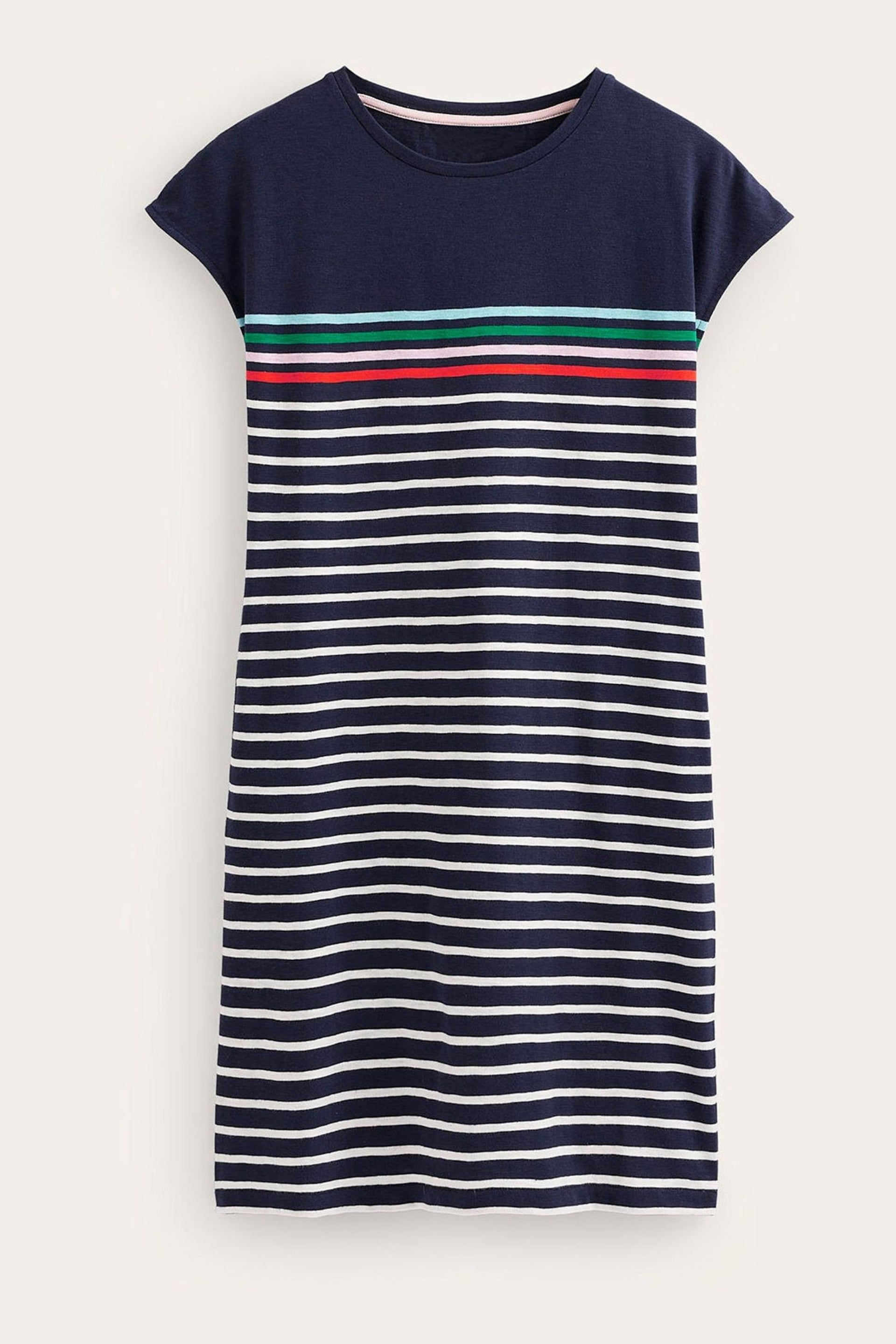 Boden Blue Stripe Leah Jersey T-Shirt Dress - Image 5 of 5