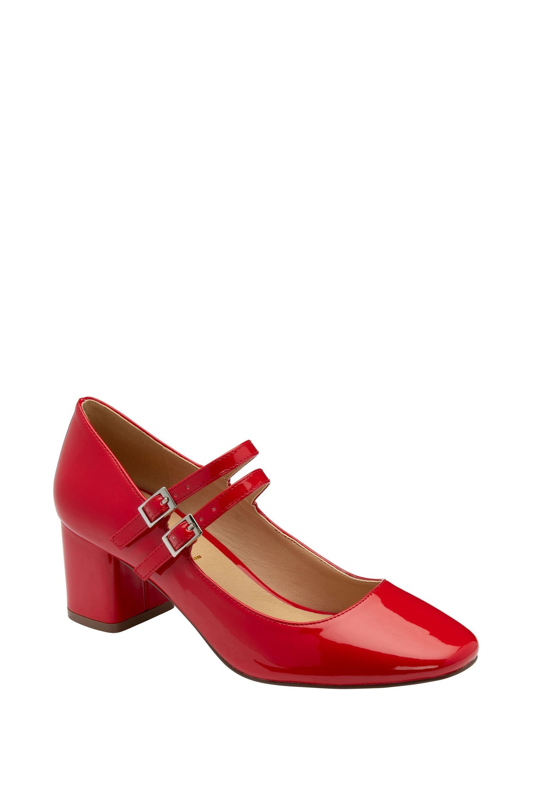 Buy Ravel Red Mary Jane Twin Buckle Block Heel Shoes from Next Switzerland