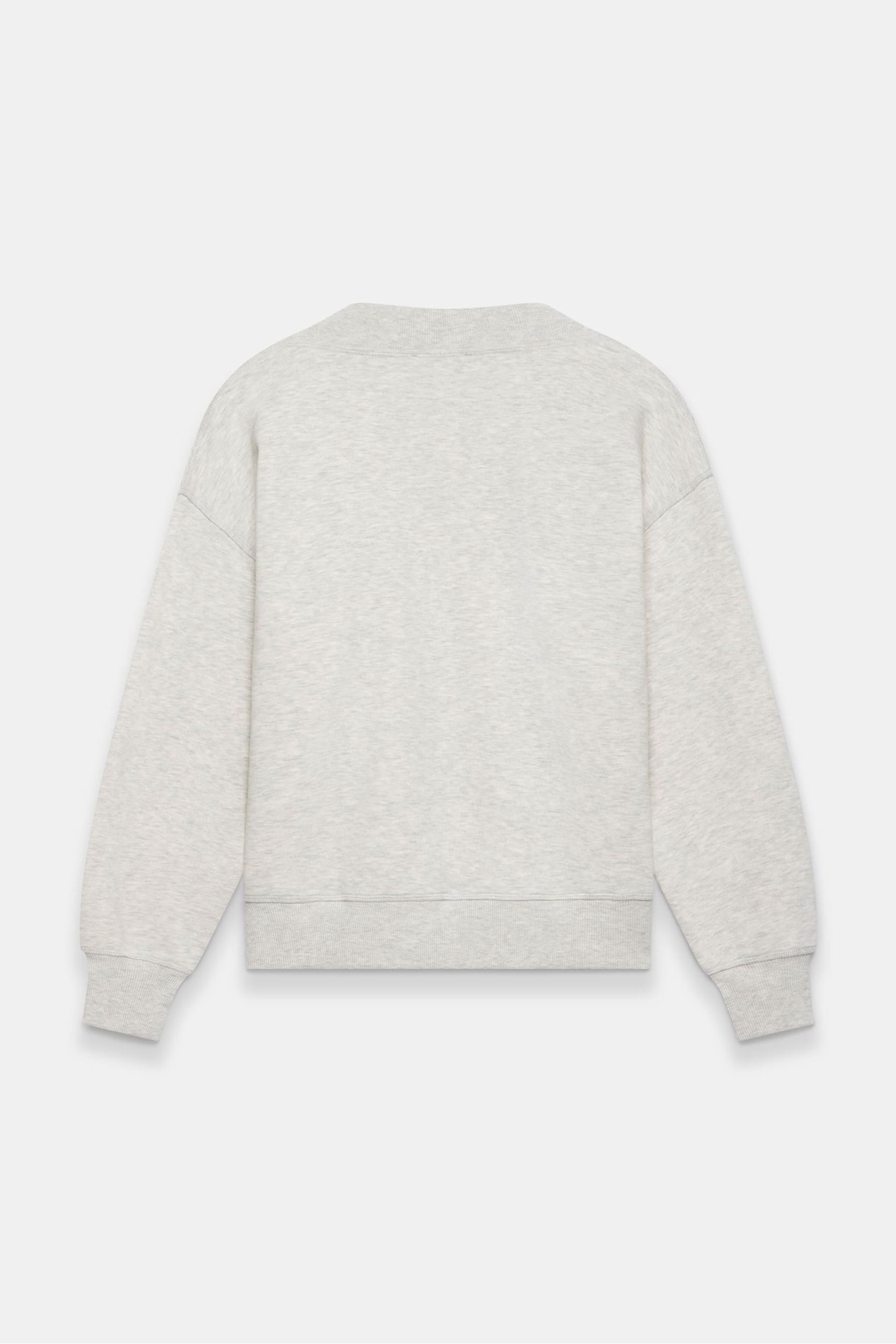 Mint Velvet Grey Ribbed High Neck Sweatshirt - Image 4 of 4