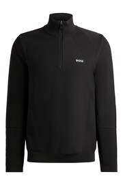 BOSS Black Zip Neck Stretch Sweatshirt - Image 5 of 5
