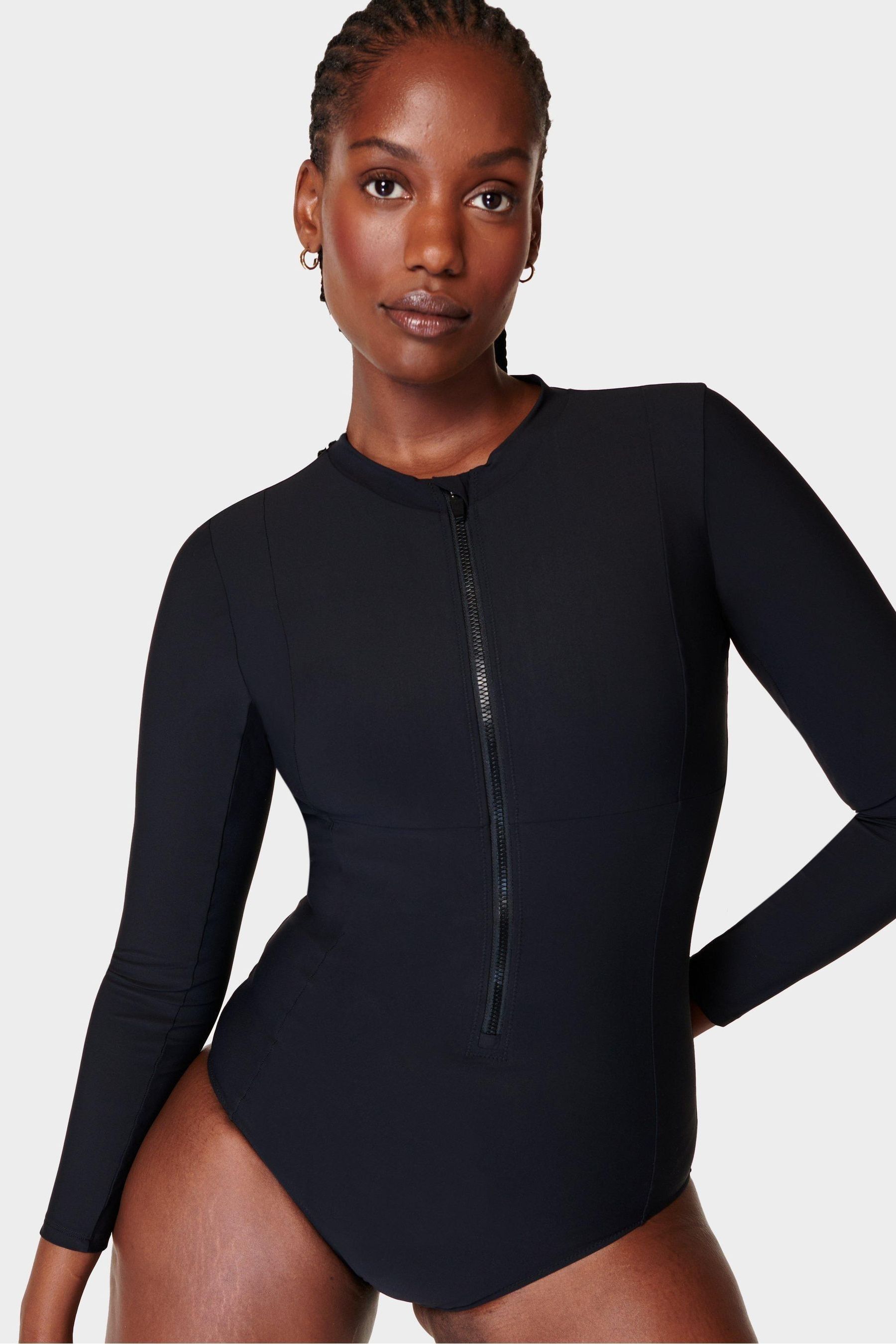 Buy Sweaty Betty Black Tidal Xtra Life Long Sleeve Swimsuit from Next Canada