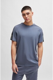 HUGO Relaxed-Fit T-Shirt in Stretch Cotton With Logo Tape - Image 1 of 5