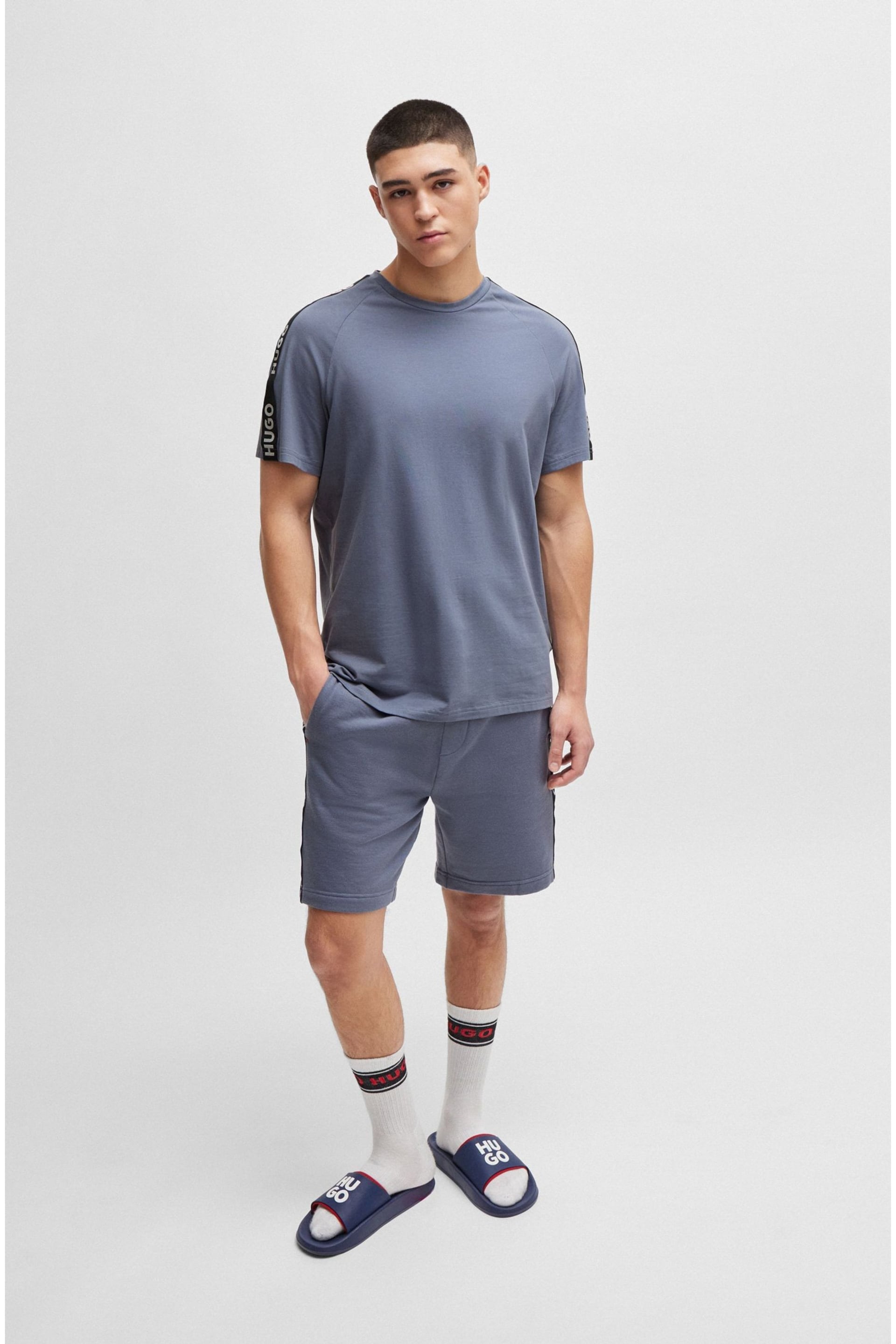 HUGO Relaxed-Fit T-Shirt in Stretch Cotton With Logo Tape - Image 2 of 5