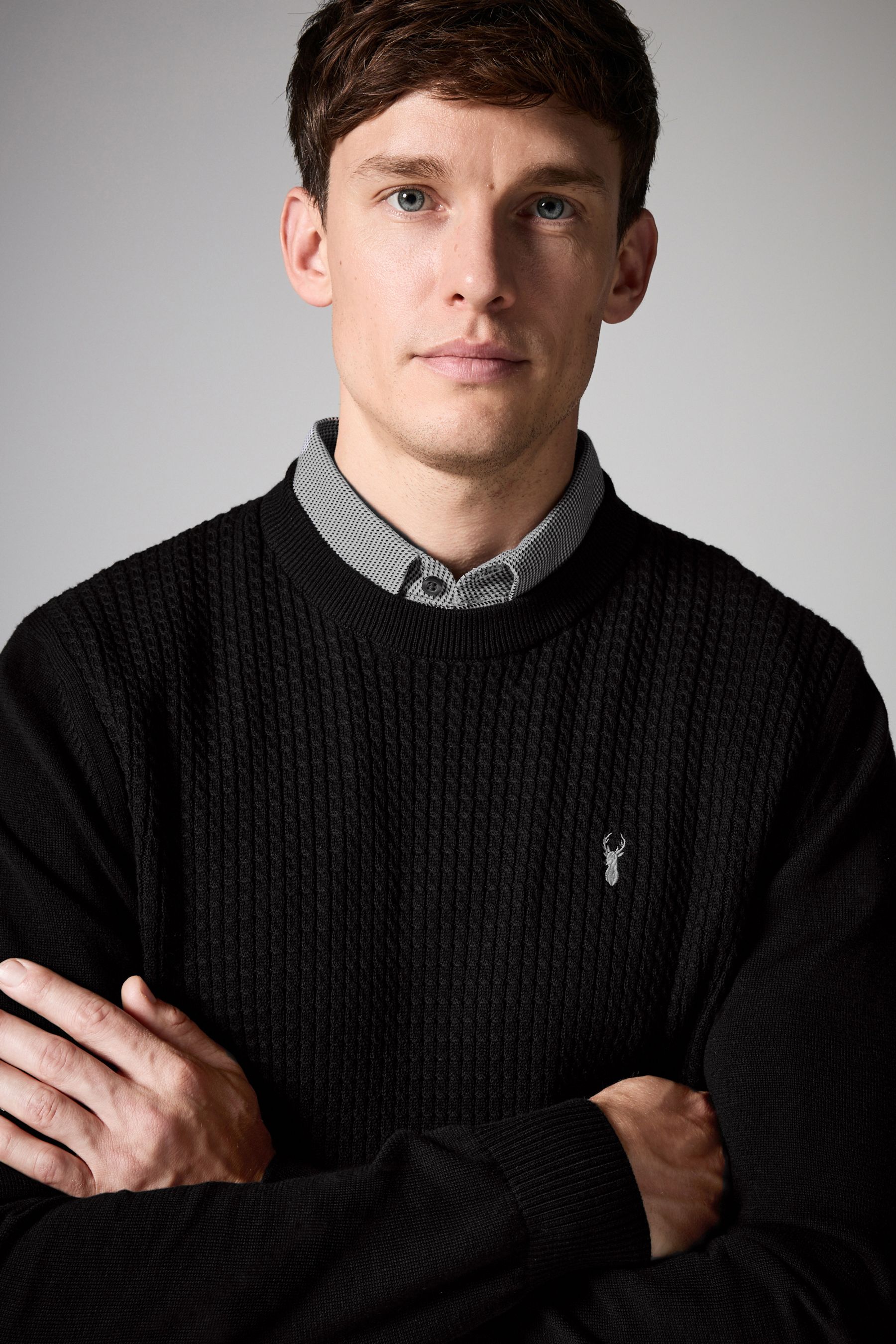 Mock shirt jumper mens next store