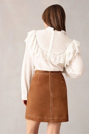 Ro&Zo Brown Suede Skirt - Image 3 of 4