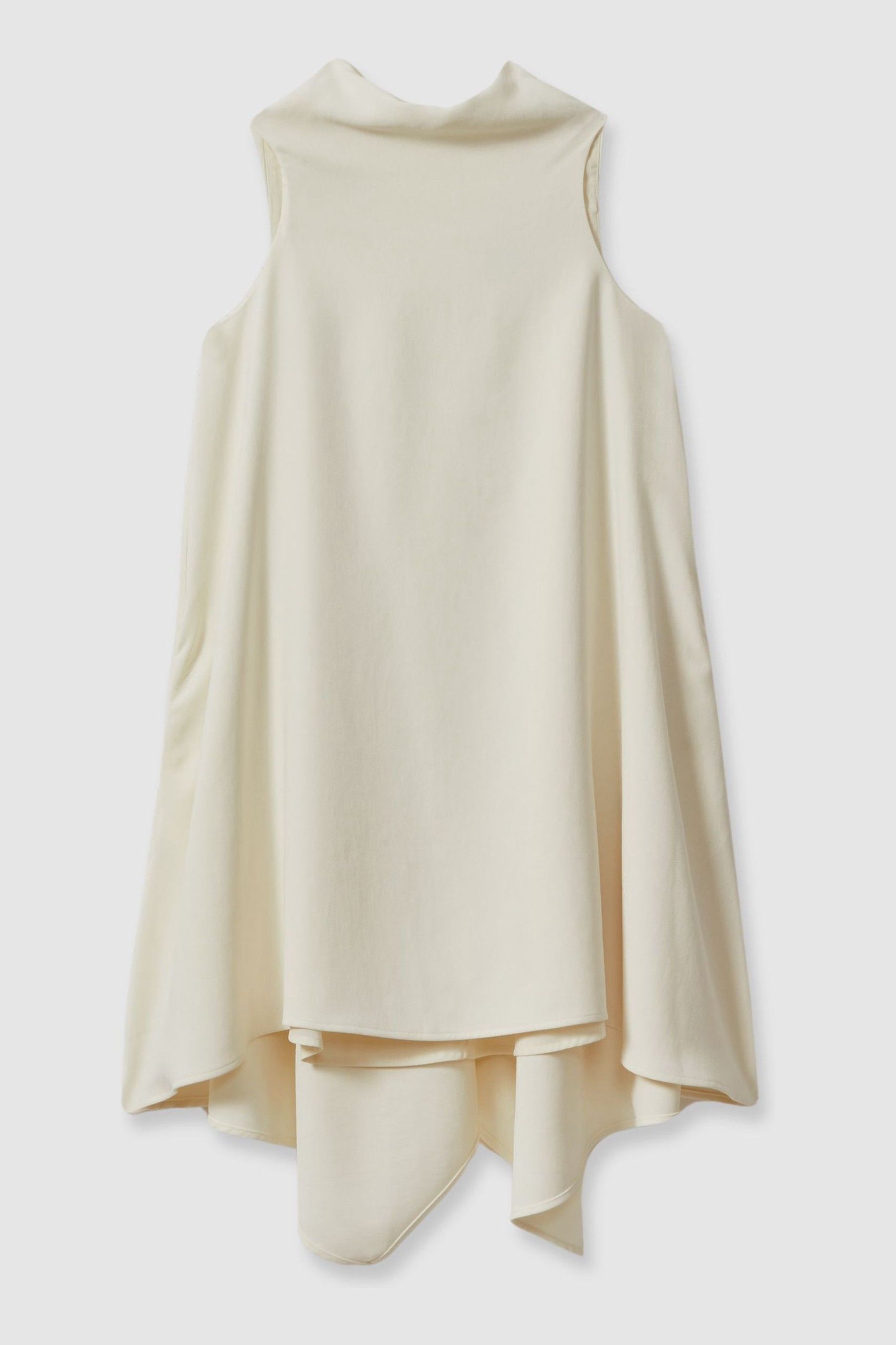 Buy Reiss Ivory Shauna High Neck Drape Back Mini Dress from Next Canada
