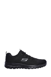 Skechers Black Graceful Get Connected Wide Fit Trainers - Image 4 of 7