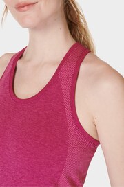 Sweaty Betty Camellia Pink Marl Athlete Seamless Workout Tank Top - Image 3 of 7