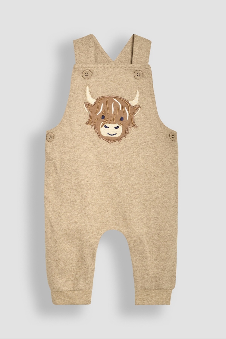 JoJo Maman Bébé Highland Cow Applique Dungarees And Top Set - 圖片 2，共 6