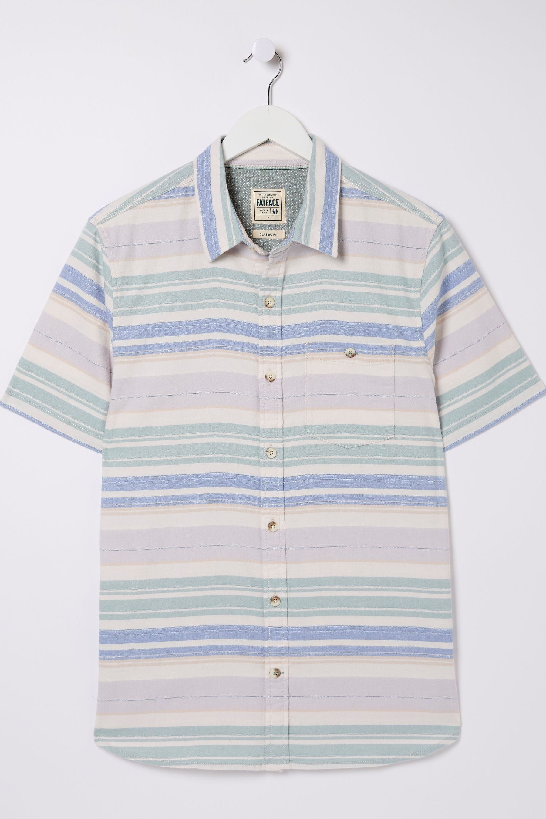Buy FatFace Purple Short Sleeve Trescott Stripe Shirt from Next Hong Kong