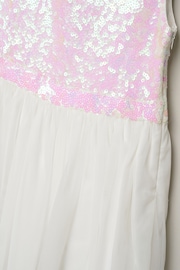 Miss Sequin Bow Tulle Skirt White Dress - Image 3 of 3