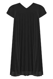 Live Unlimited Curve Black Chiffon Pleated Black Midi Dress - Image 5 of 5