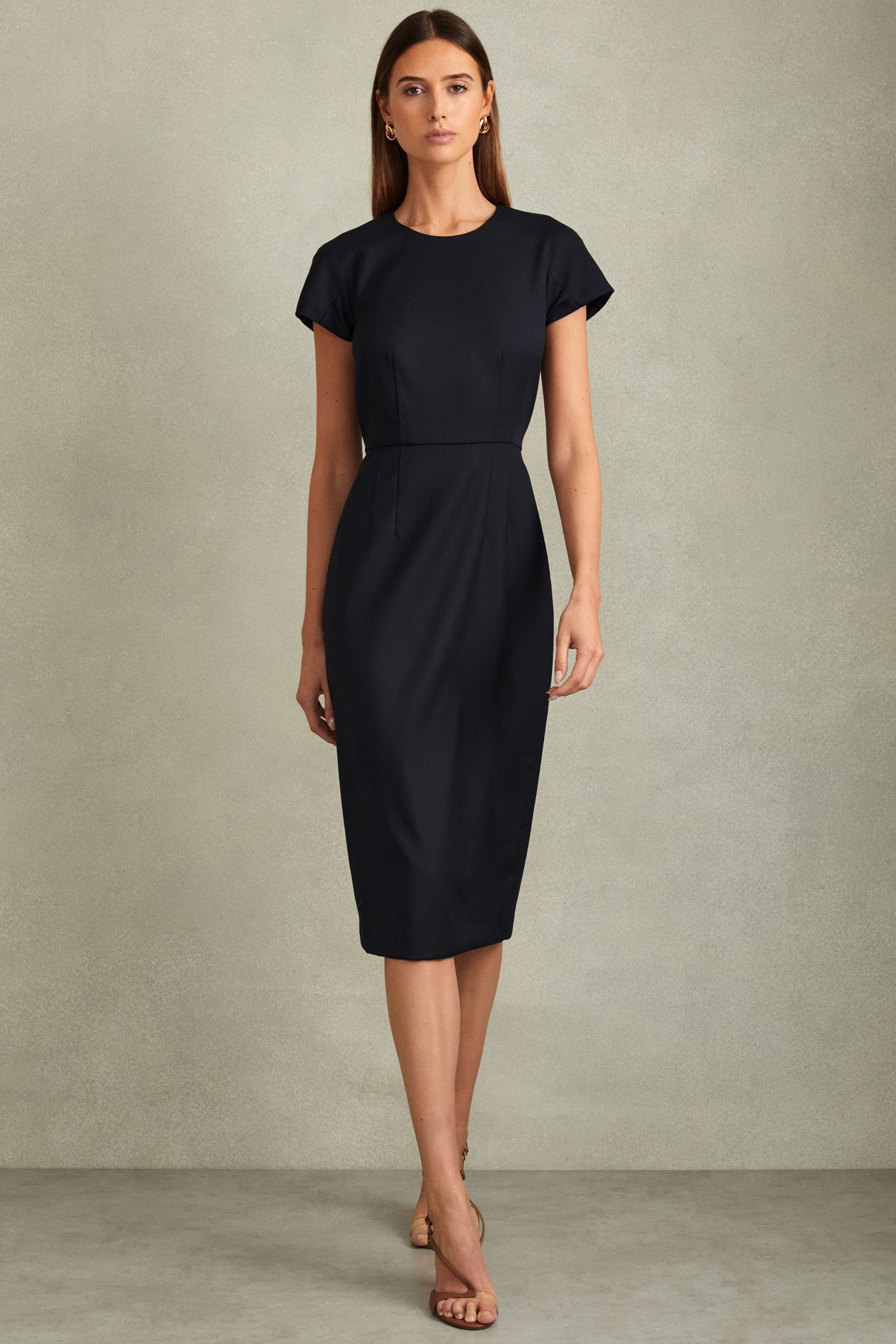 Midi cap sleeve dress shop