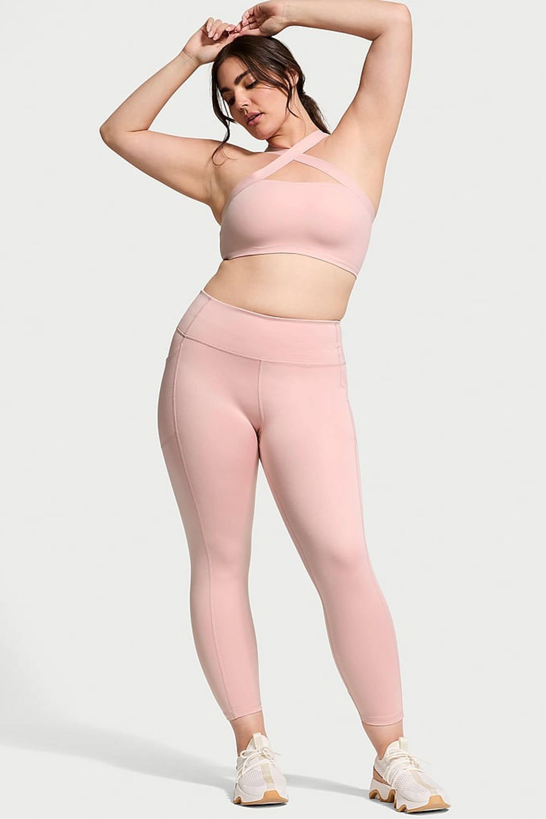 Buy Victoria s Secret Chalk Rose Pink 7 8 Length VS Essential Pocket Leggings from the Next UK online shop