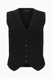 AllSaints Black Cruz Waistcoat - Image 6 of 6