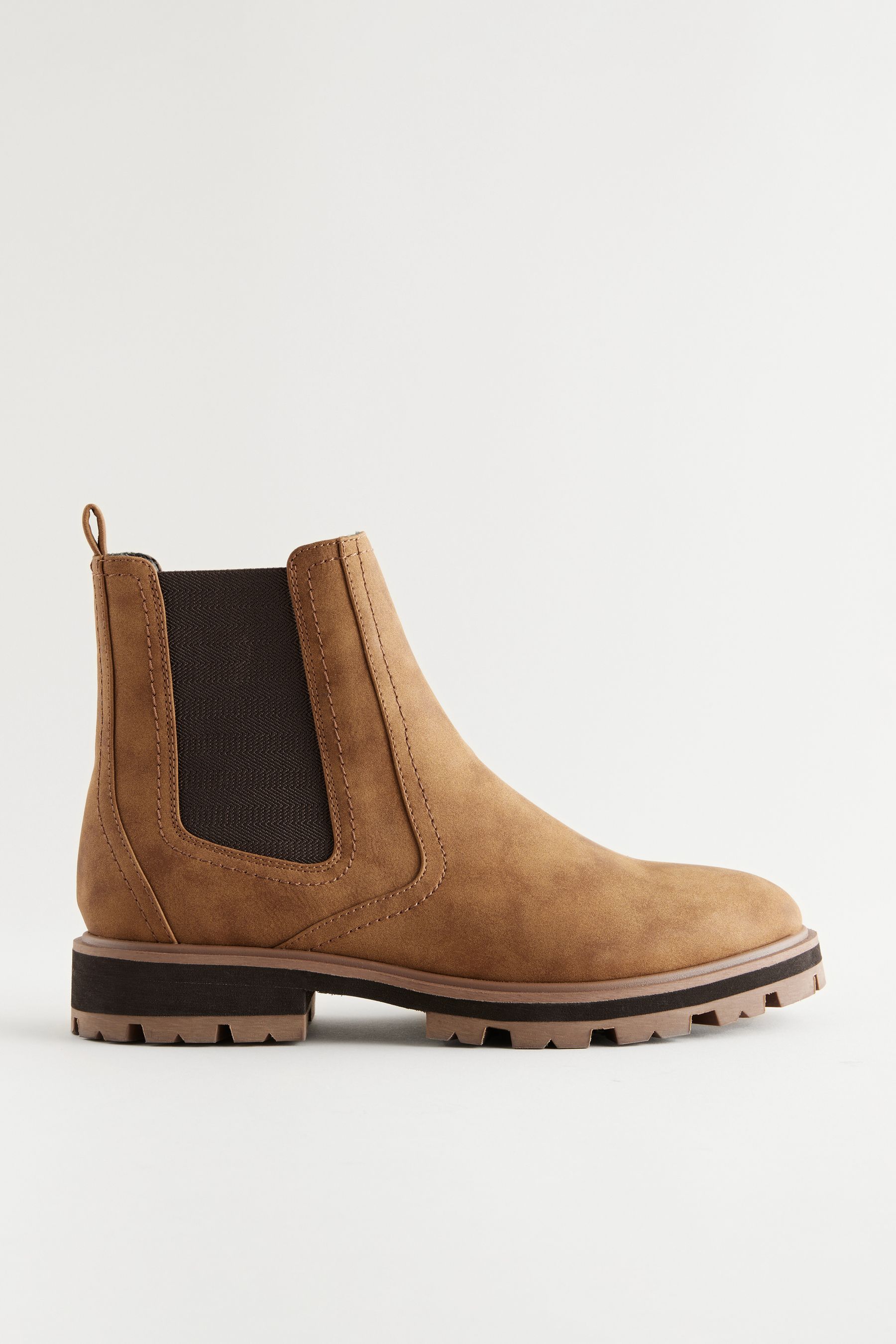 Chelsea boots in tan faux suede sales