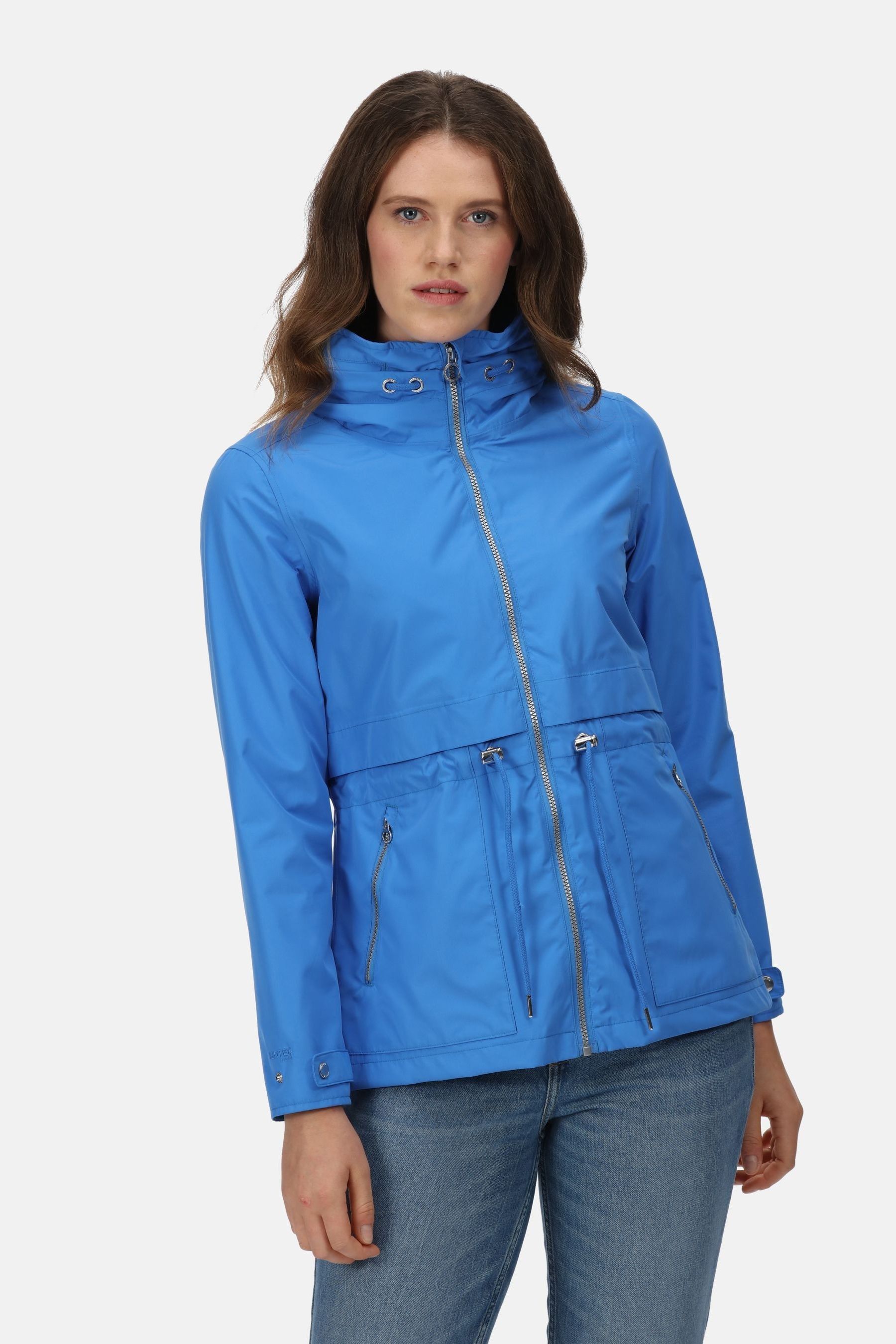 Blue waterproof jacket discount
