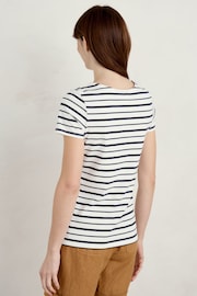 Seasalt Cornwall Natural Striped Sailor T-Shirt - Image 2 of 5