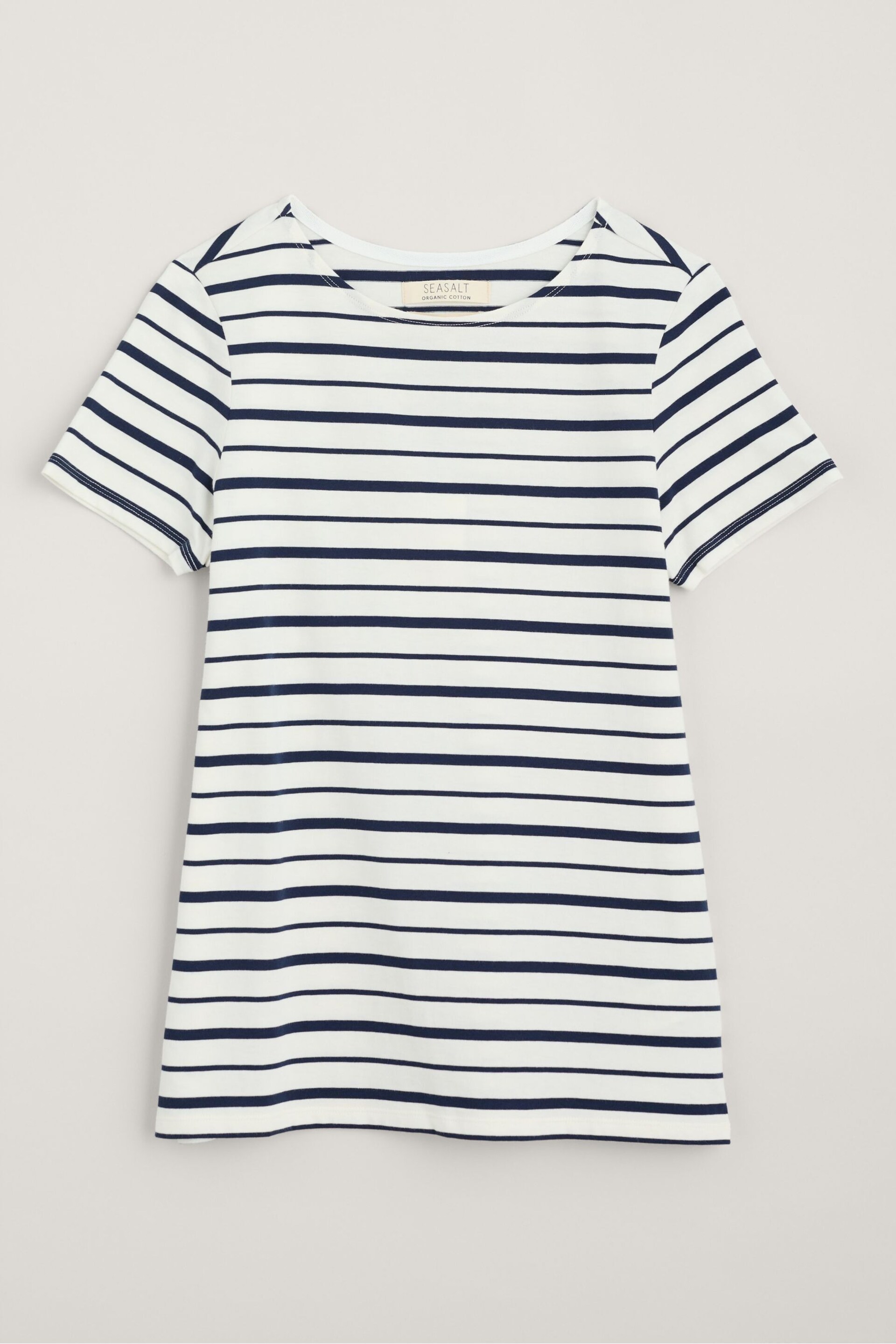 Seasalt Cornwall Natural Striped Sailor T-Shirt - Image 4 of 5