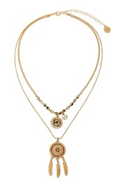 Bibi Bijoux Gold Tone Dreamcatcher Layered Necklace - Image 1 of 4