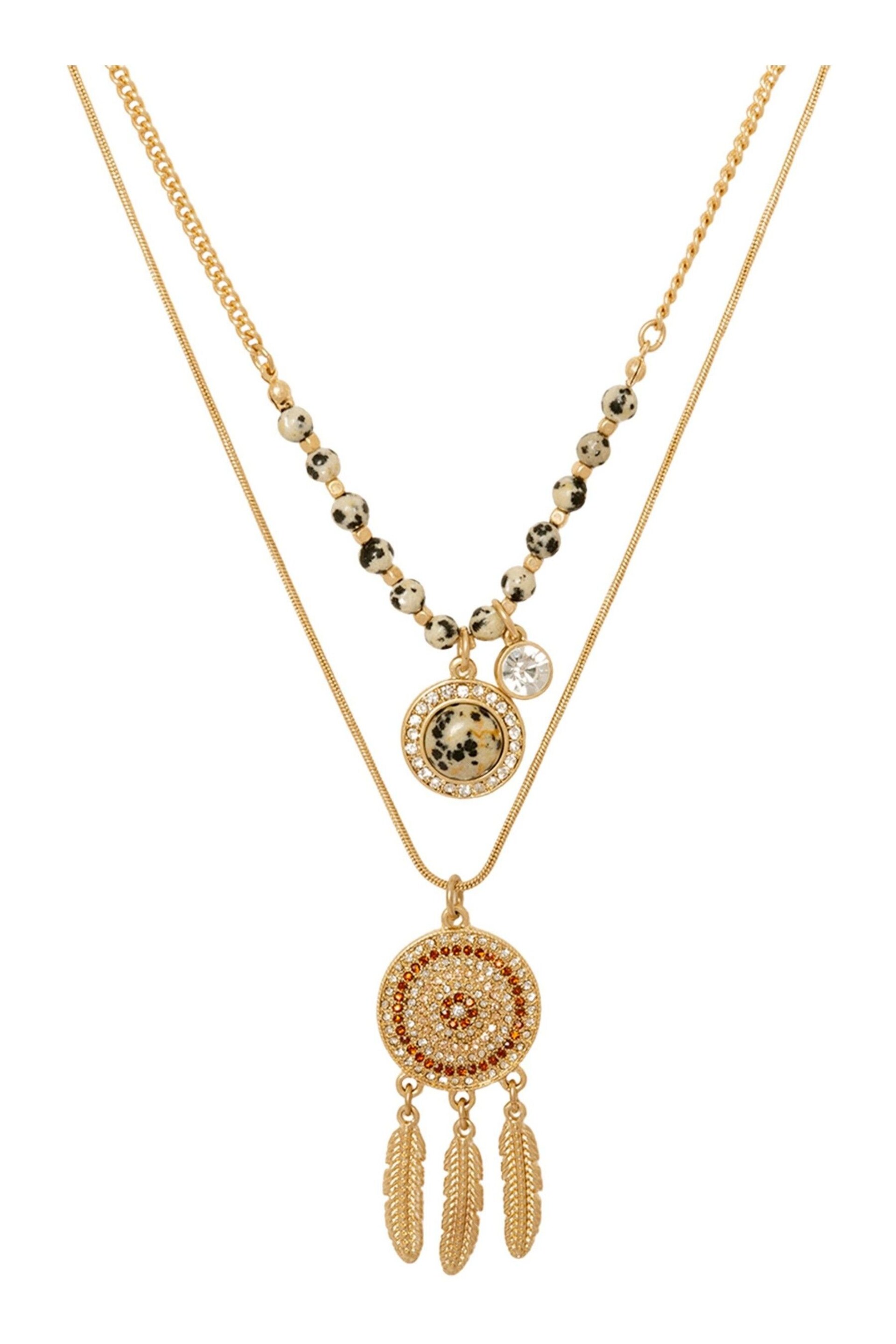 Bibi Bijoux Gold Tone Dreamcatcher Layered Necklace - Image 2 of 4