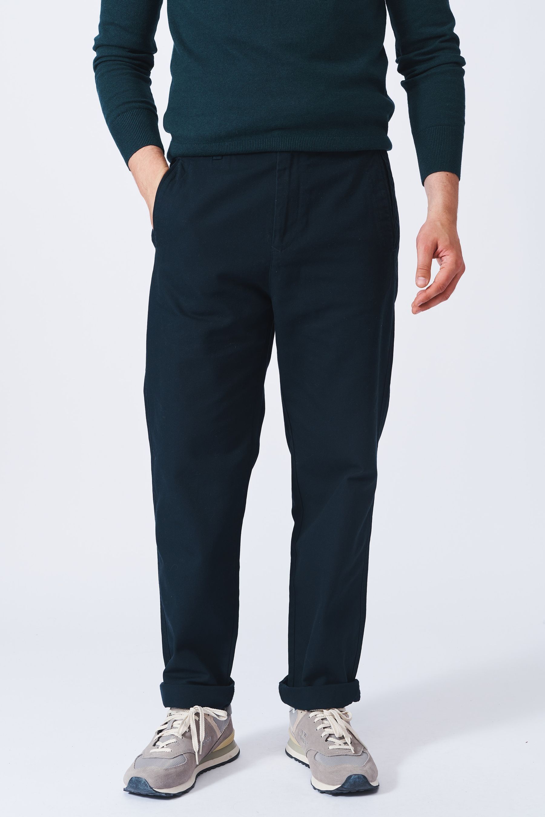 Buy Aubin Blue 100 Cotton Trousers from Next Oman