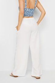 PixieGirl Petite White Wide Leg Trousers - Image 3 of 5