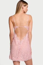 Victoria's Secret Chalk Rose Pink Twinkle Shine Strap Lace Slip Dress - Image 2 of 3