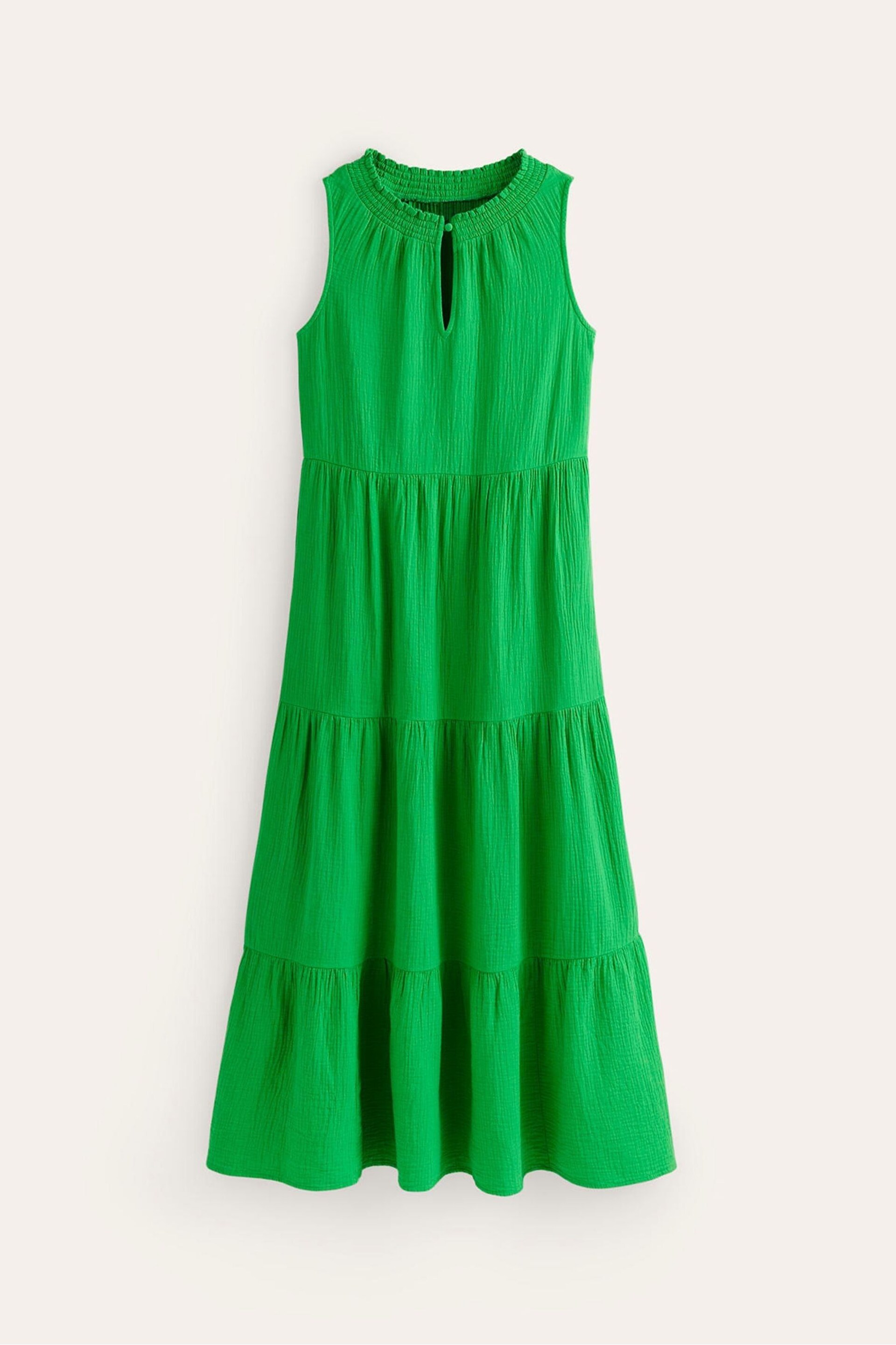 Boden Green Double Cloth Maxi Tiered Dress - Image 5 of 5