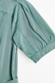 Oliver Bonas Green Short Sleeve V-Neck Jumpsuit - Image 7 of 9