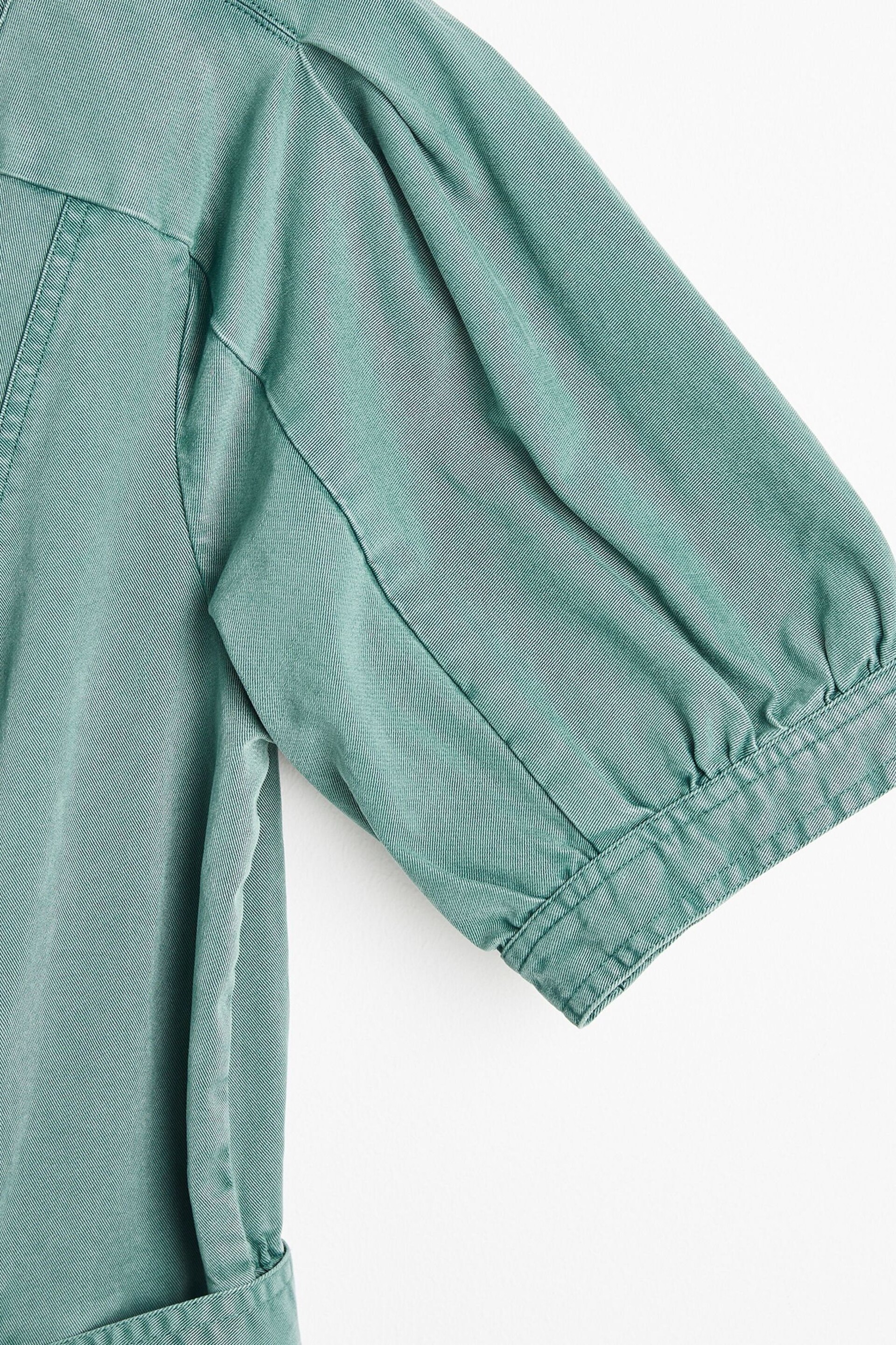 Oliver Bonas Green Short Sleeve V-Neck Jumpsuit - Image 7 of 9