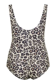 Yours Curve Black Plunge Leopard Print Swimsuit - Image 7 of 7