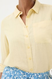 FatFace Olivia Yellow Linen Shirt - Image 5 of 5